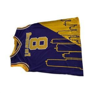 Youth Purple and Yellow Los Angeles Jersey Size 18